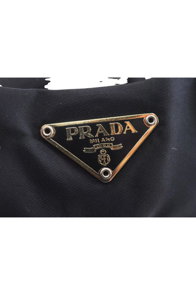 PRADA Vintage Nylon Tessuto Leather Shoulder Bag Purse Black 9107K