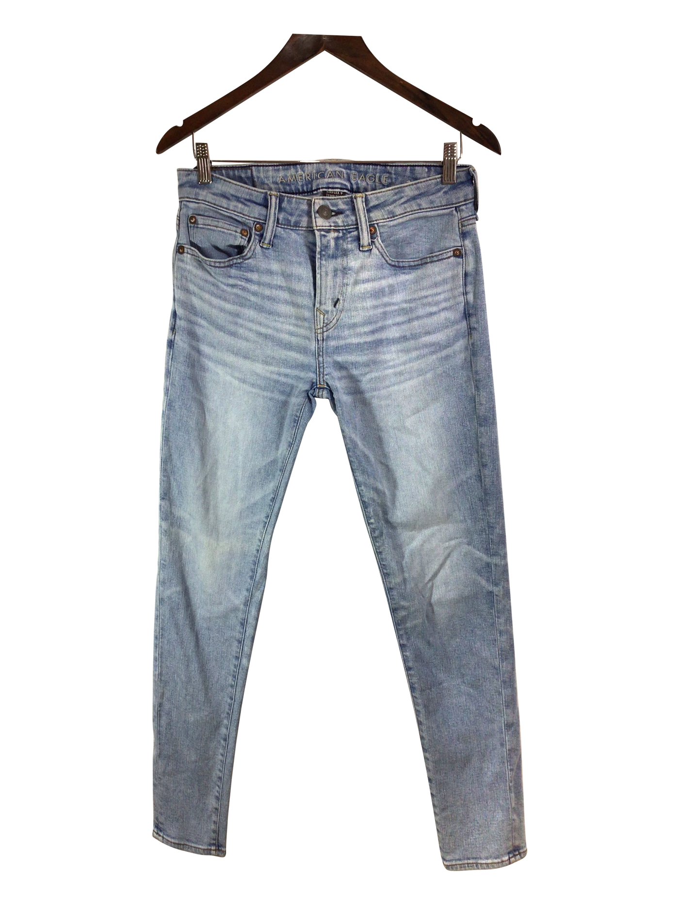 AMERICAN EAGLE Women Straight-Legged Jeans Regular fit in Blue - Size 30x30 | 14.9 $ KOOP