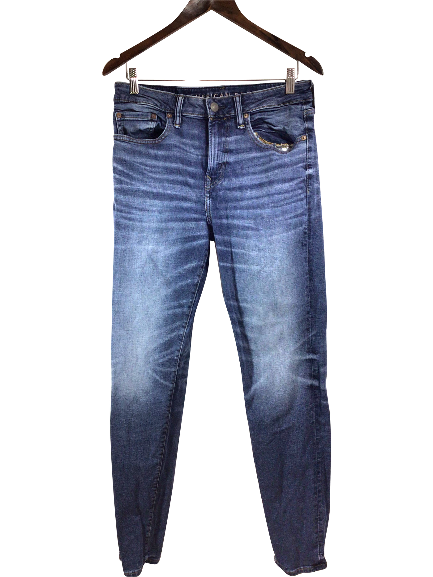 AMERICAN EAGLE  Women Straight-Legged Jeans Regular fit in Blue - Size 30x34 | 14.9 $ KOOP