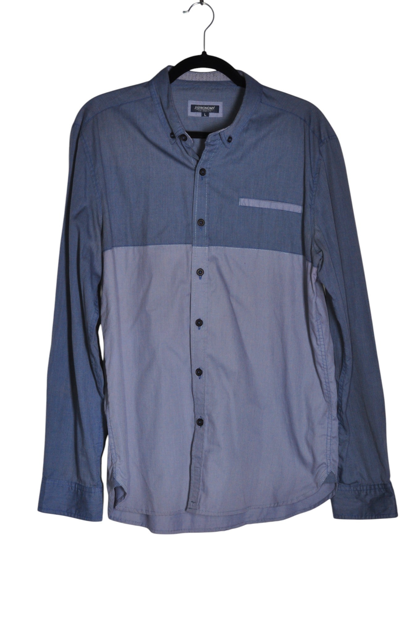 ASTRONOMY Men Button Down Tops Regular fit in Blue - Size L | 13.25 $ KOOP