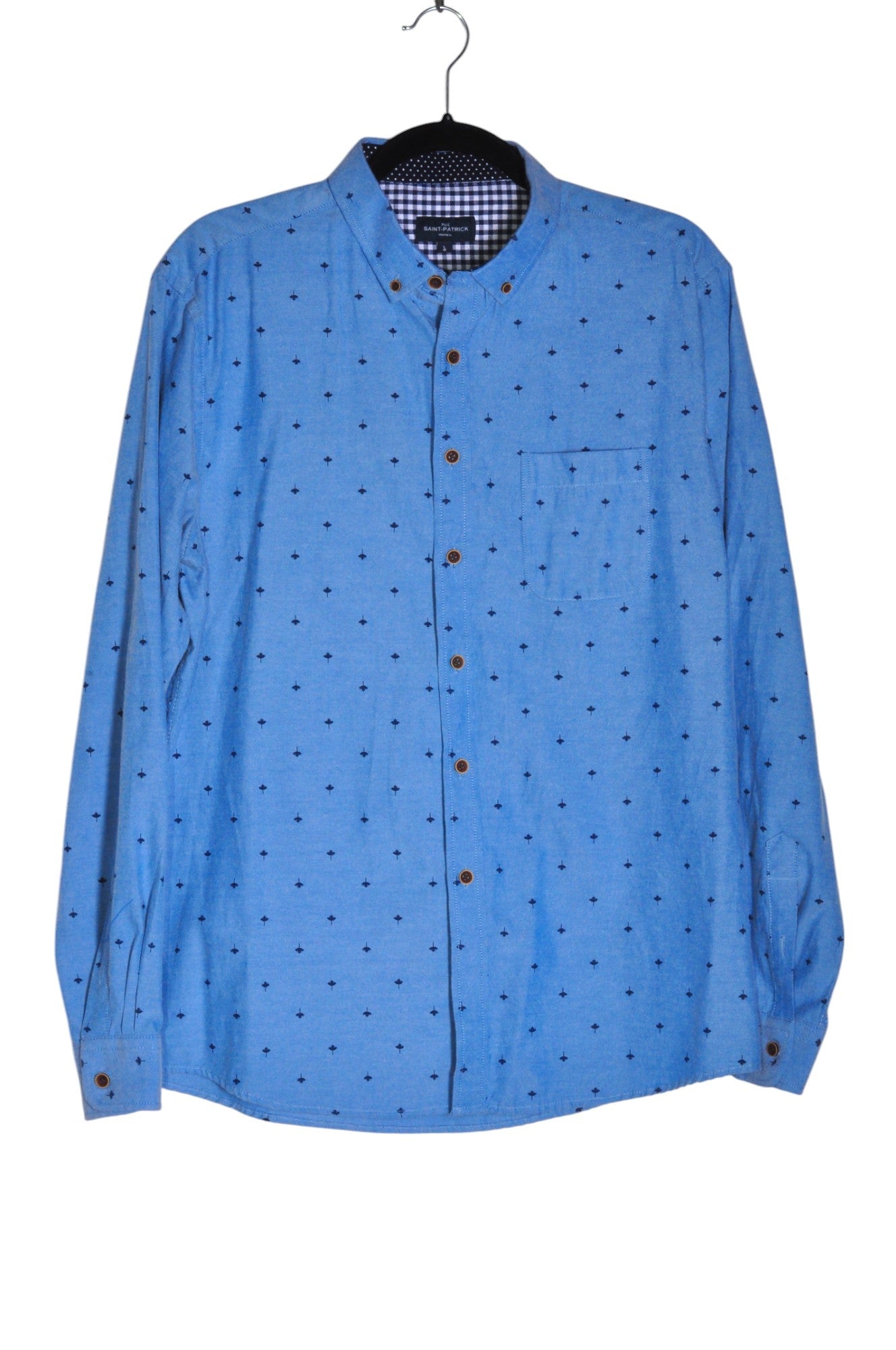 RUE SAINT-PATRICK Men Button Down Tops Regular fit in Blue - Size L | 23.5 $ KOOP