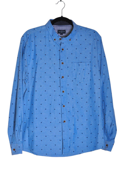 RUE SAINT-PATRICK Men Button Down Tops Regular fit in Blue - Size L | 23.5 $ KOOP
