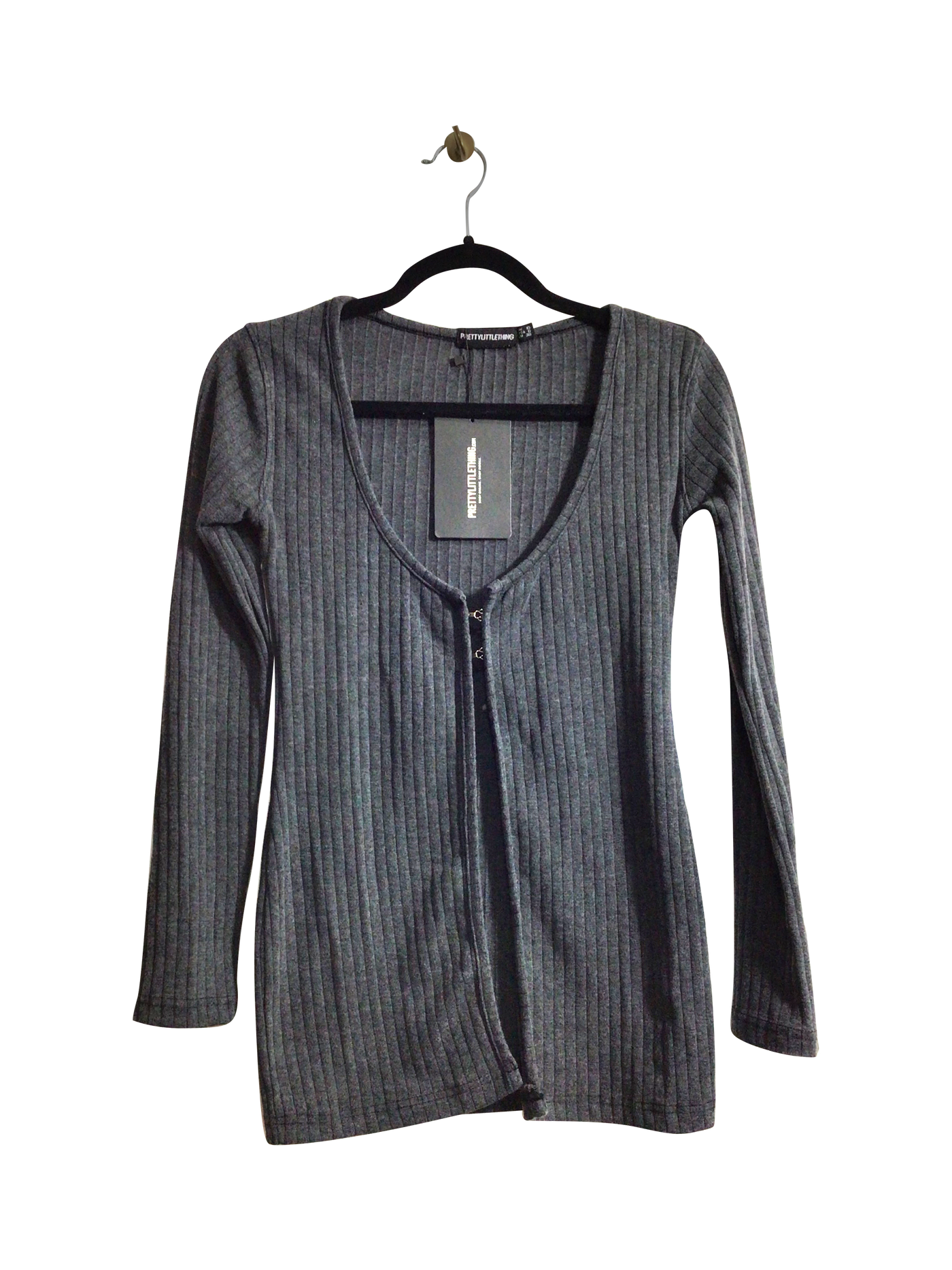 PRETTY LITTLE THING Women Cardigans Regular fit in Gray - Size 10 | 19.5 $ KOOP