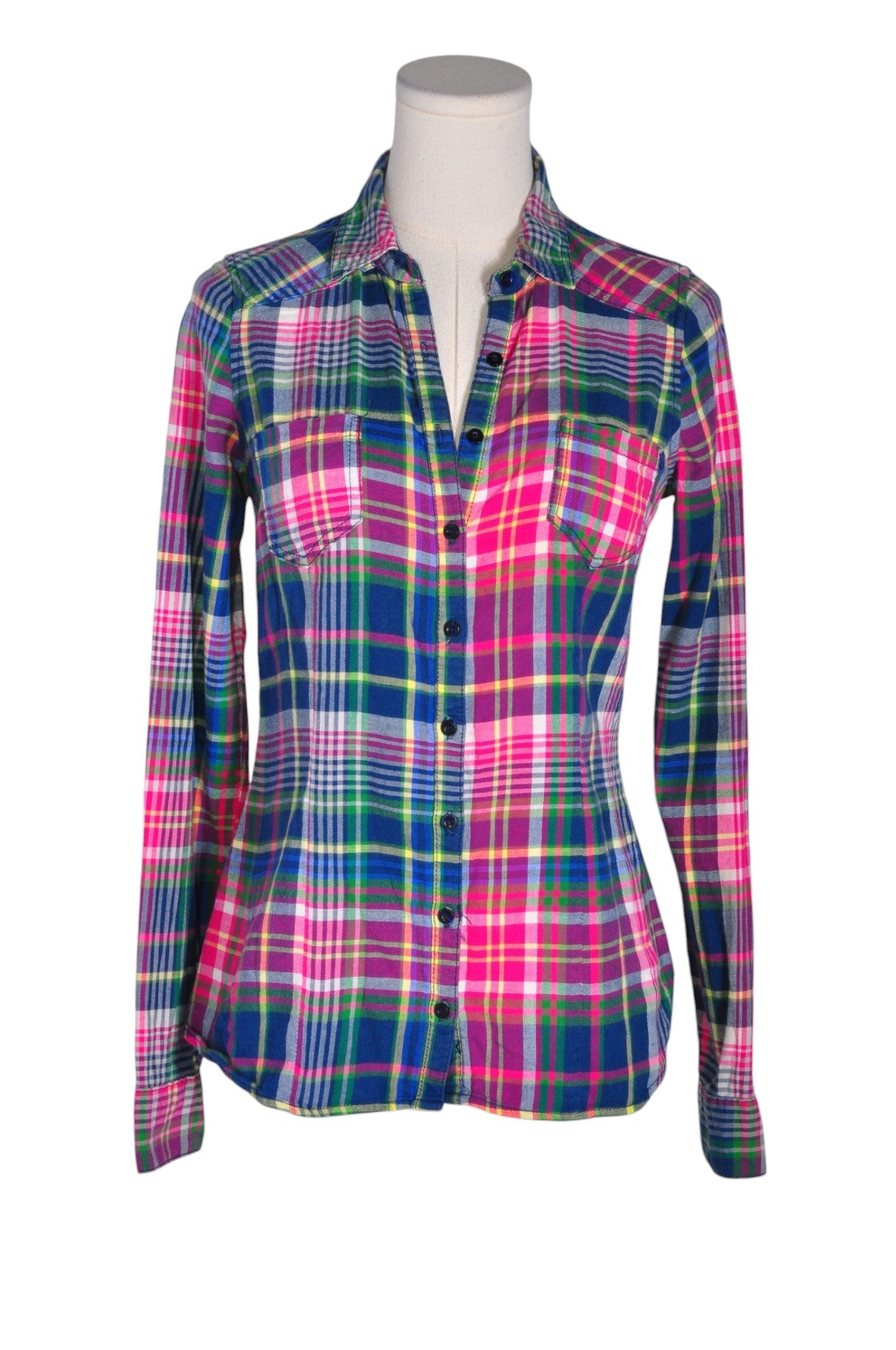 GRG DENIM Women Button Down Tops Regular fit in Blue - Size S | 9.99 $ KOOP