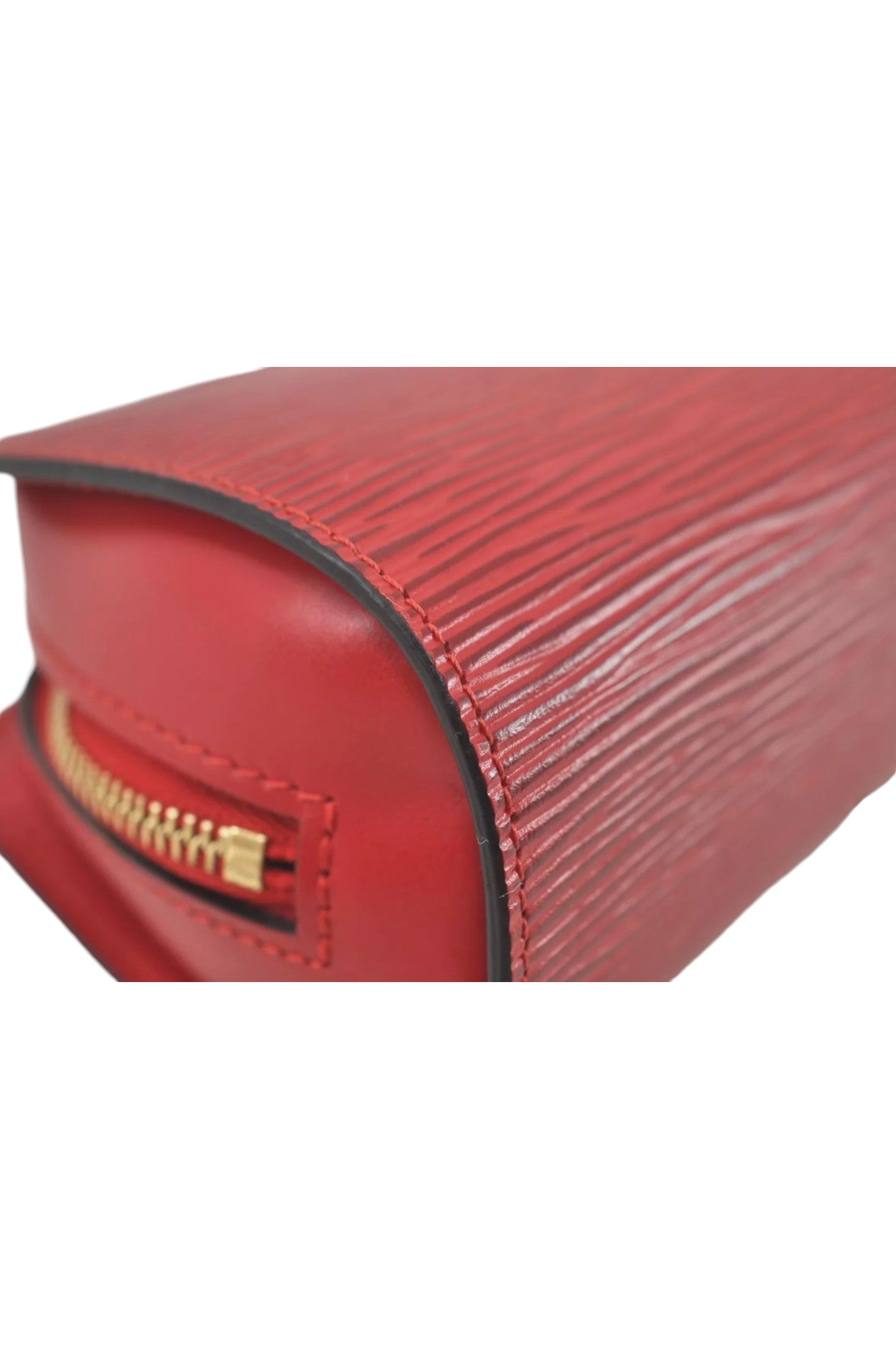 Louis Vuitton Epi Pochette Cosmetic Pouch Purse Red M41114 LV 8089K