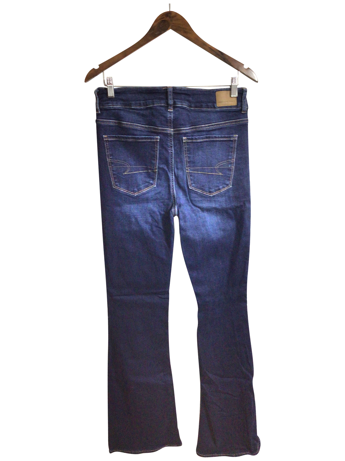 AMERICAN EAGLE Women Straight-Legged Jeans Regular fit in Blue - Size 10 | 16.9 $ KOOP