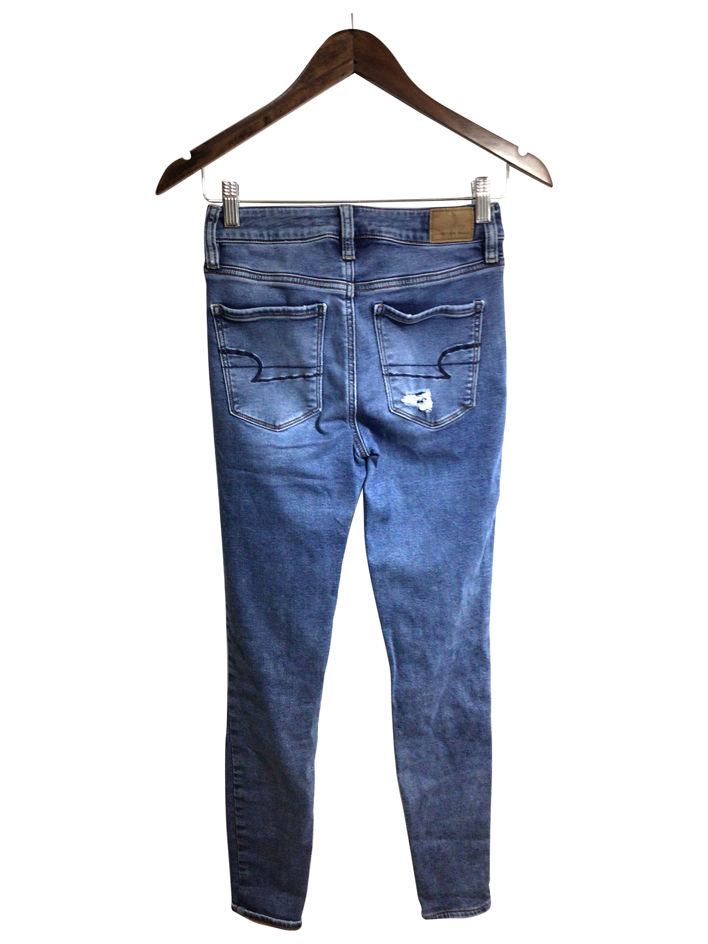 AMERICAN EAGLE Women Straight-Legged Jeans Regular fit in Blue - Size 4 | 12.9 $ KOOP