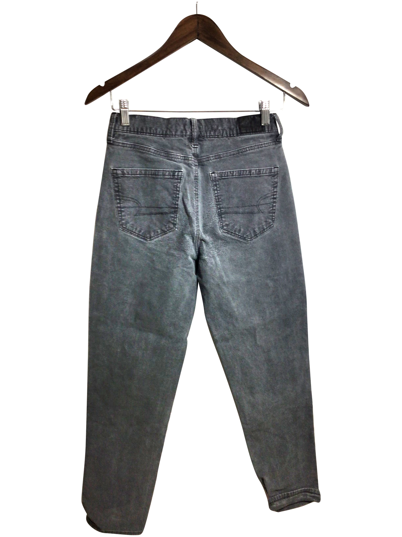 AMERICAN EAGLE Women Straight-Legged Jeans Regular fit in Gray - Size 2 | 12.9 $ KOOP