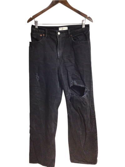 ABERCROMBIE & FITCH Women Straight-Legged Jeans Regular fit in Black - Size 29 | 34 $ KOOP