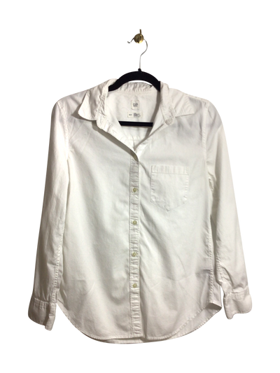 GAP Women Button Down Tops Regular fit in White - Size XS | 11.25 $ KOOP