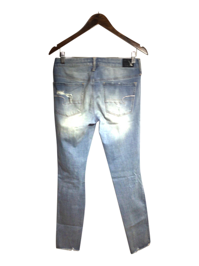 AMERICAN EAGLE Women Straight-Legged Jeans Regular fit in Blue - Size 8 | 14.9 $ KOOP