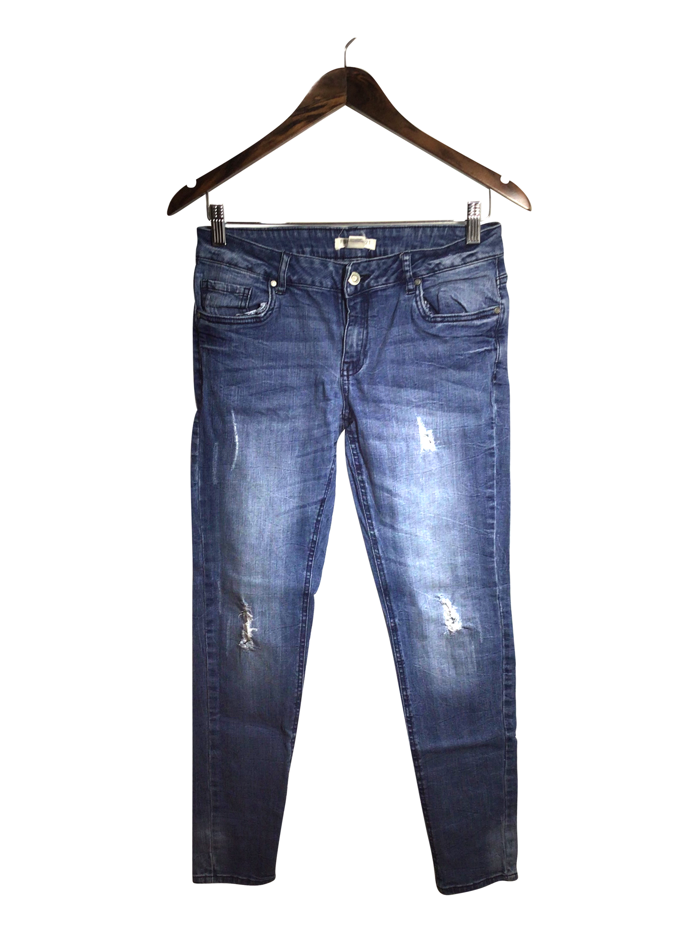 FOREVER 21 Women Straight-Legged Jeans Regular fit in Blue - Size 28 | 12.29 $ KOOP