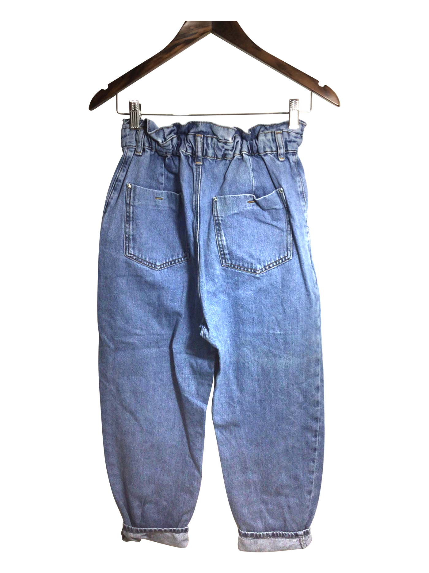 ZARA Women Straight-Legged Jeans Regular fit in Blue - Size 4 | 16 $ KOOP