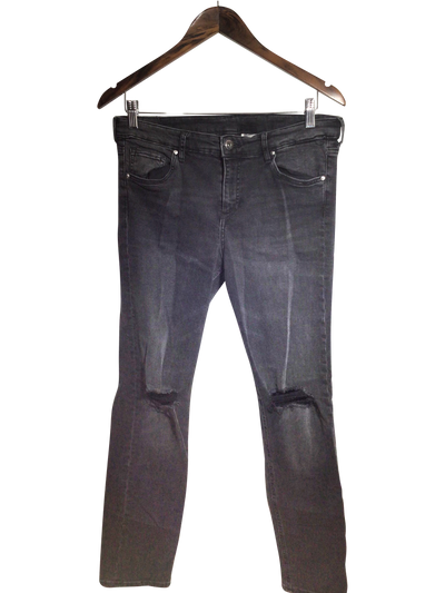 H&M Women Straight-Legged Jeans Regular fit in Black - Size S | 12.99 $ KOOP