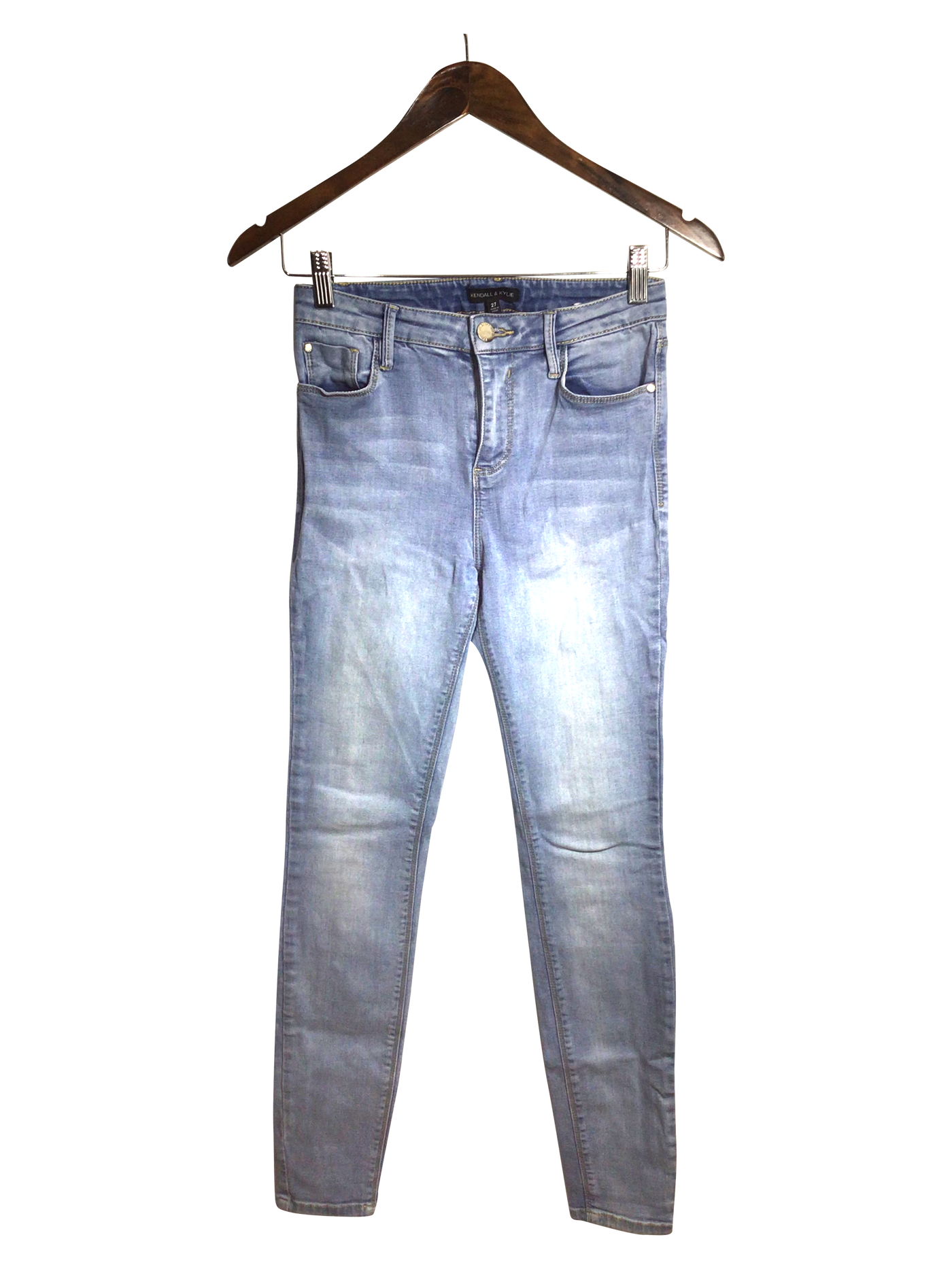 KENDALL & KYLIE Women Straight-Legged Jeans Regular fit in Blue - Size 27 | 8.79 $ KOOP