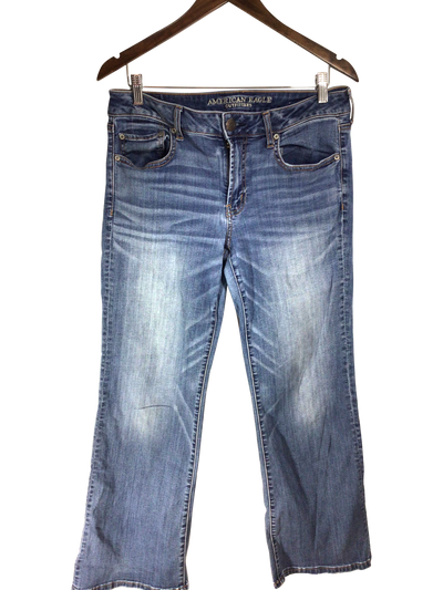 AMERICAN EAGLE Women Straight-Legged Jeans Regular fit in Blue - Size 12 | 14.9 $ KOOP