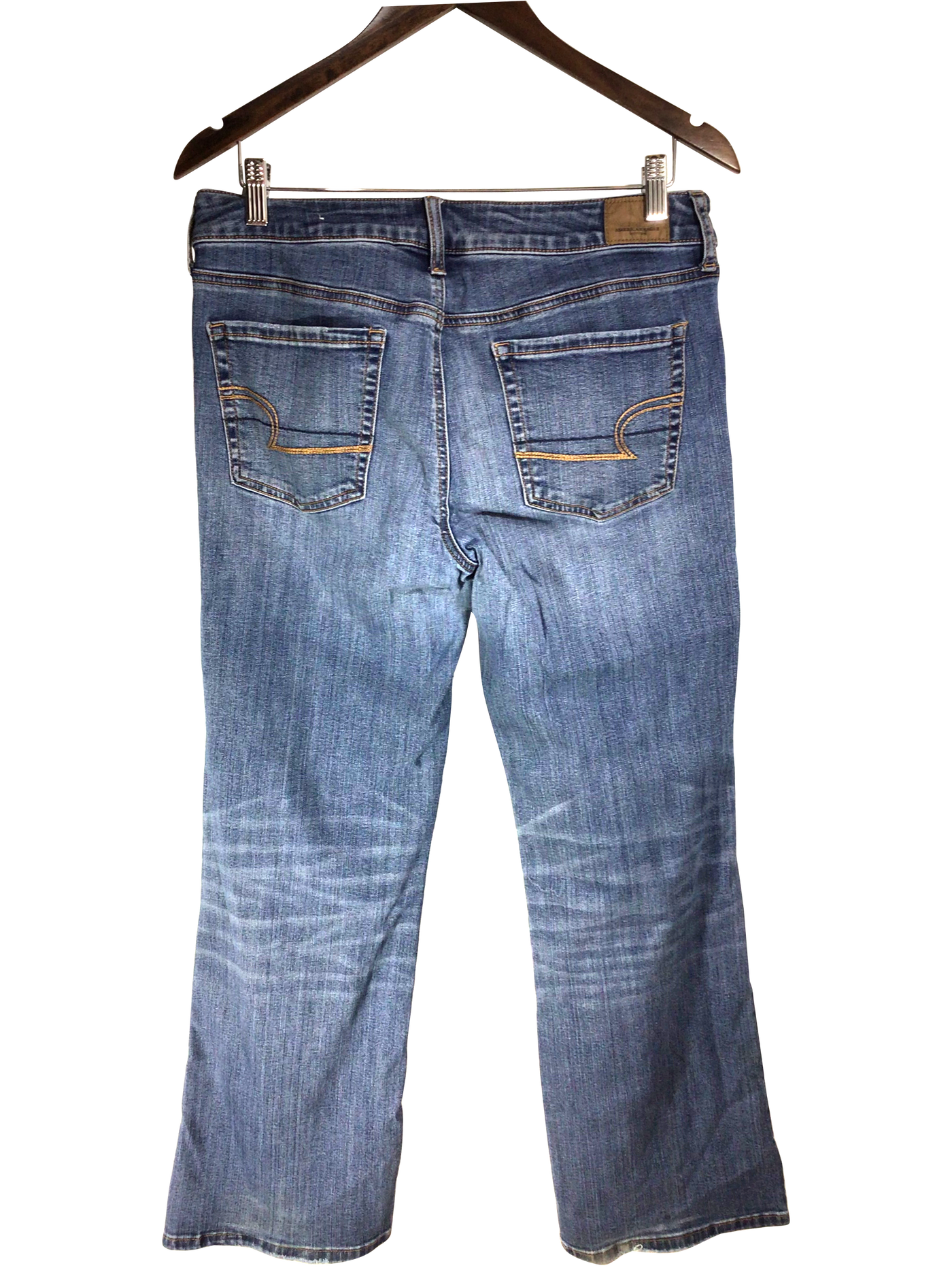 AMERICAN EAGLE Women Straight-Legged Jeans Regular fit in Blue - Size 12 | 14.9 $ KOOP