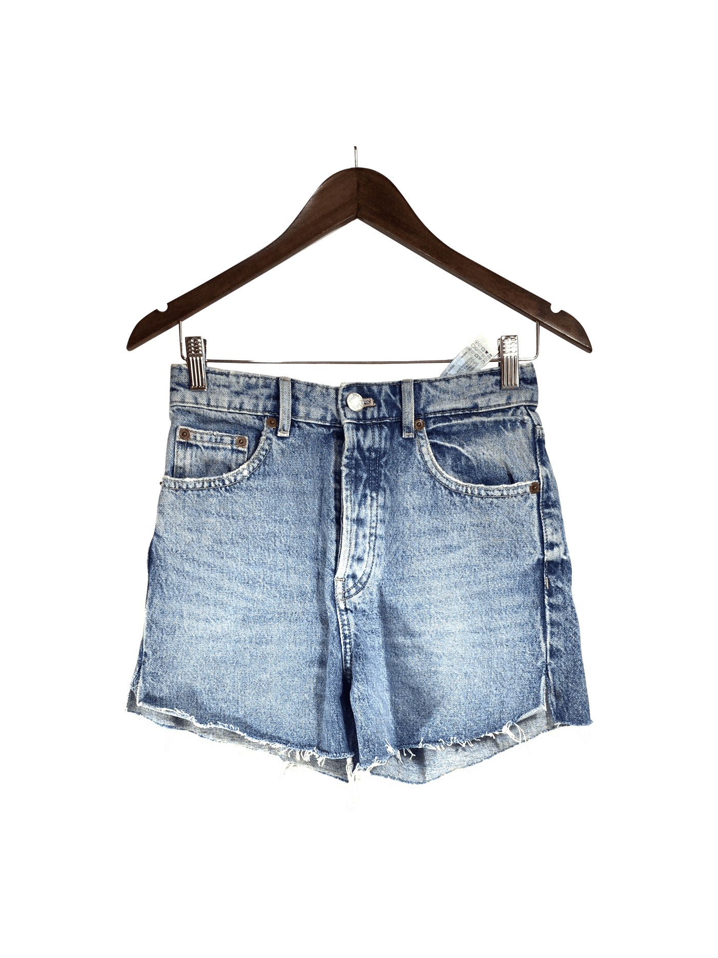 ZARA Women Denim Shorts Regular fit in Blue - Size 4 | 14.2 $ KOOP