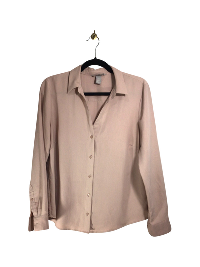 H&M Women Button Down Tops Regular fit in Pink - Size 10 | 9.99 $ KOOP