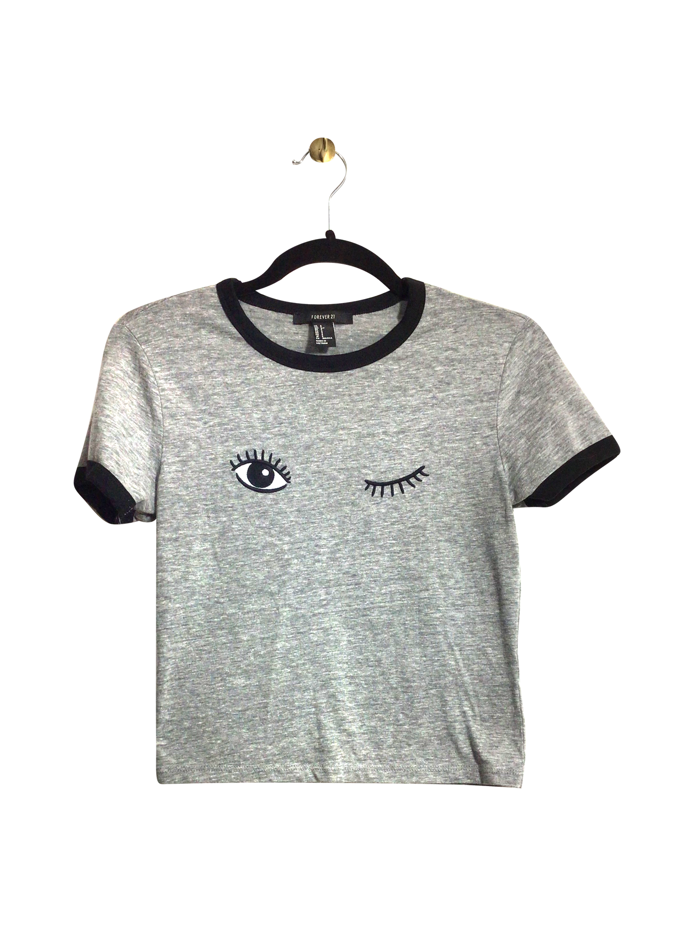 FOREVER 21 Women T-Shirts Regular fit in Gray - Size S | 11.29 $ KOOP
