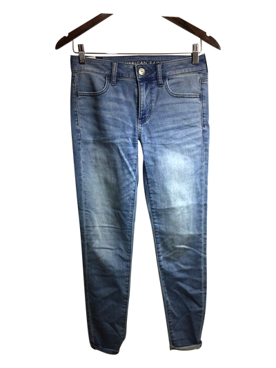AMERICAN EAGLE Women Straight-Legged Jeans Regular fit in Blue - Size 2 | 14.9 $ KOOP