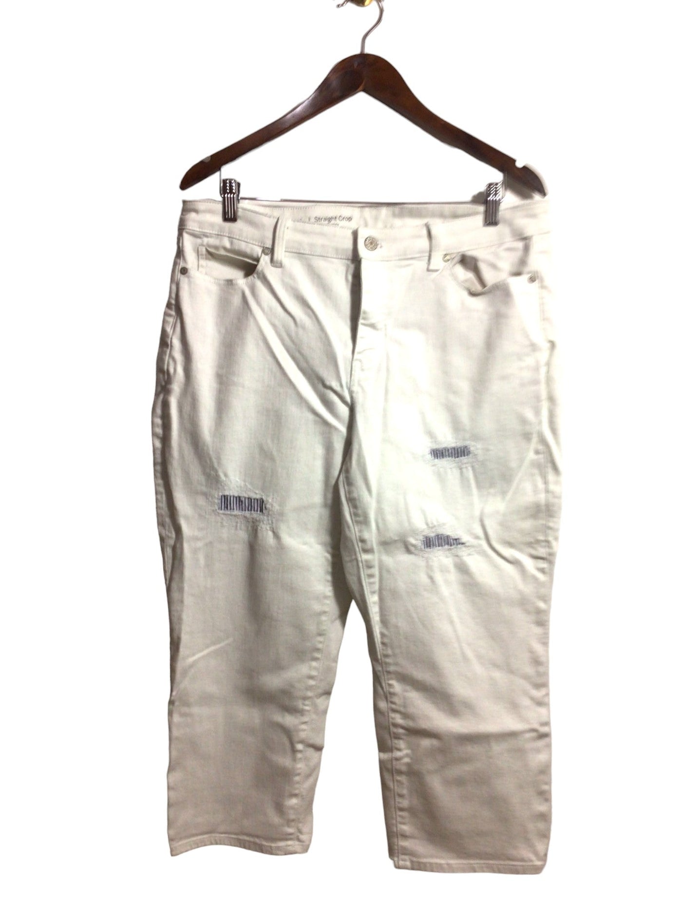 TALBOTS Women Straight-Legged Jeans Regular fit in White - Size 14 | 24.99 $ KOOP