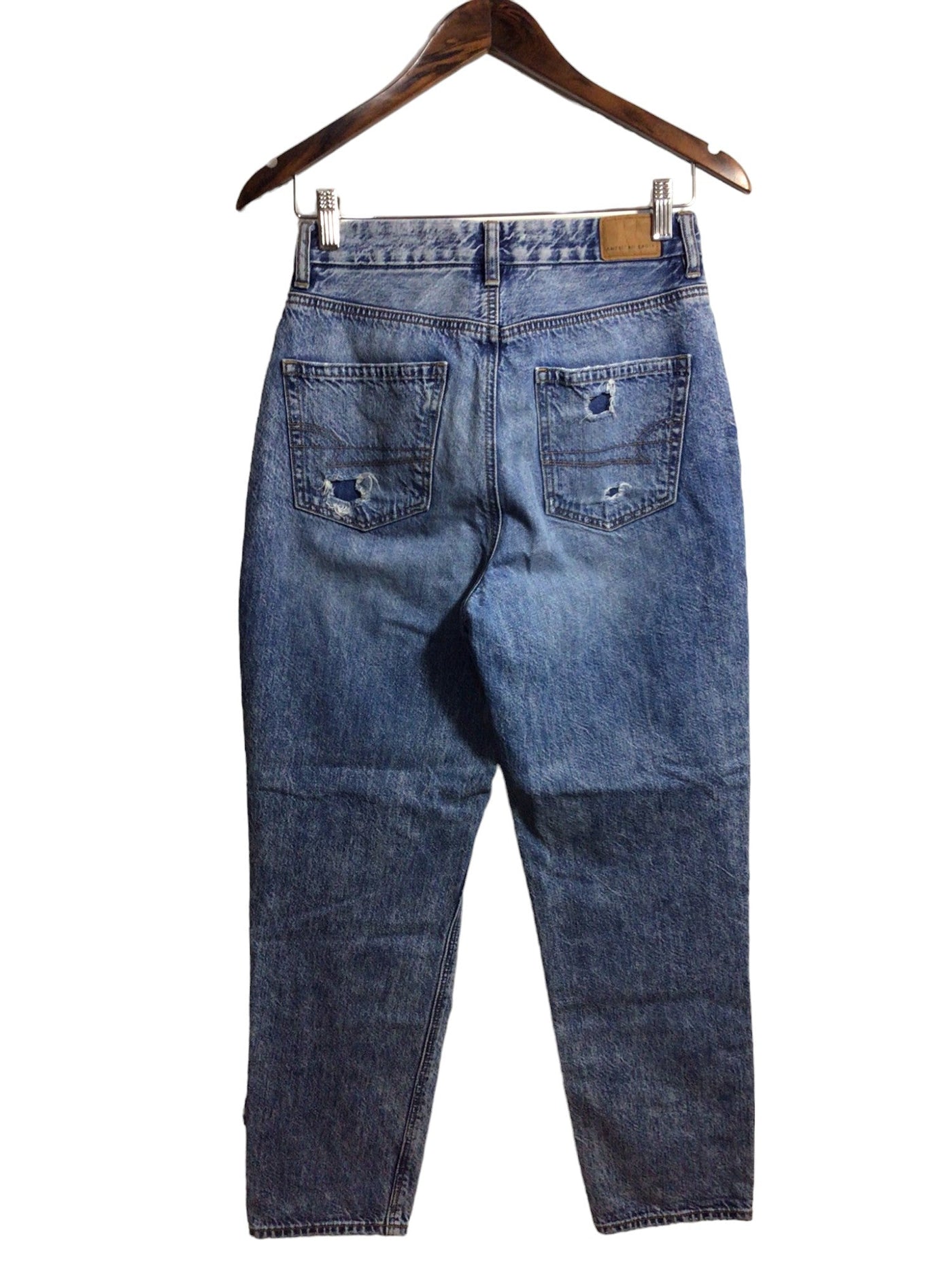 AMERICAN EAGLE Women Straight-Legged Jeans Regular fit in Blue - Size XS | 12.9 $ KOOP