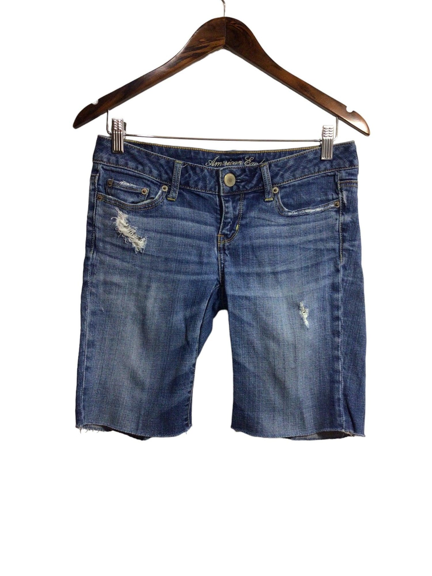 AMERICAN EAGLE Women Denim Shorts Regular fit in Blue - Size 4 | 11.99 $ KOOP