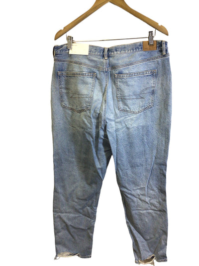 AMERICAN EAGLE Women Straight-Legged Jeans Regular fit in Blue - Size 16 | 14.56 $ KOOP