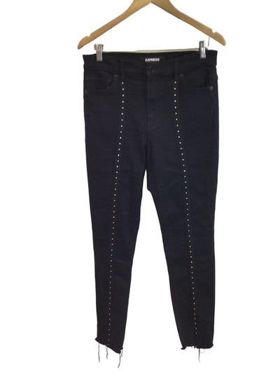 EXPRESS Women Straight-Legged Jeans Regular fit in Black - Size 10 | 16.24 $ KOOP