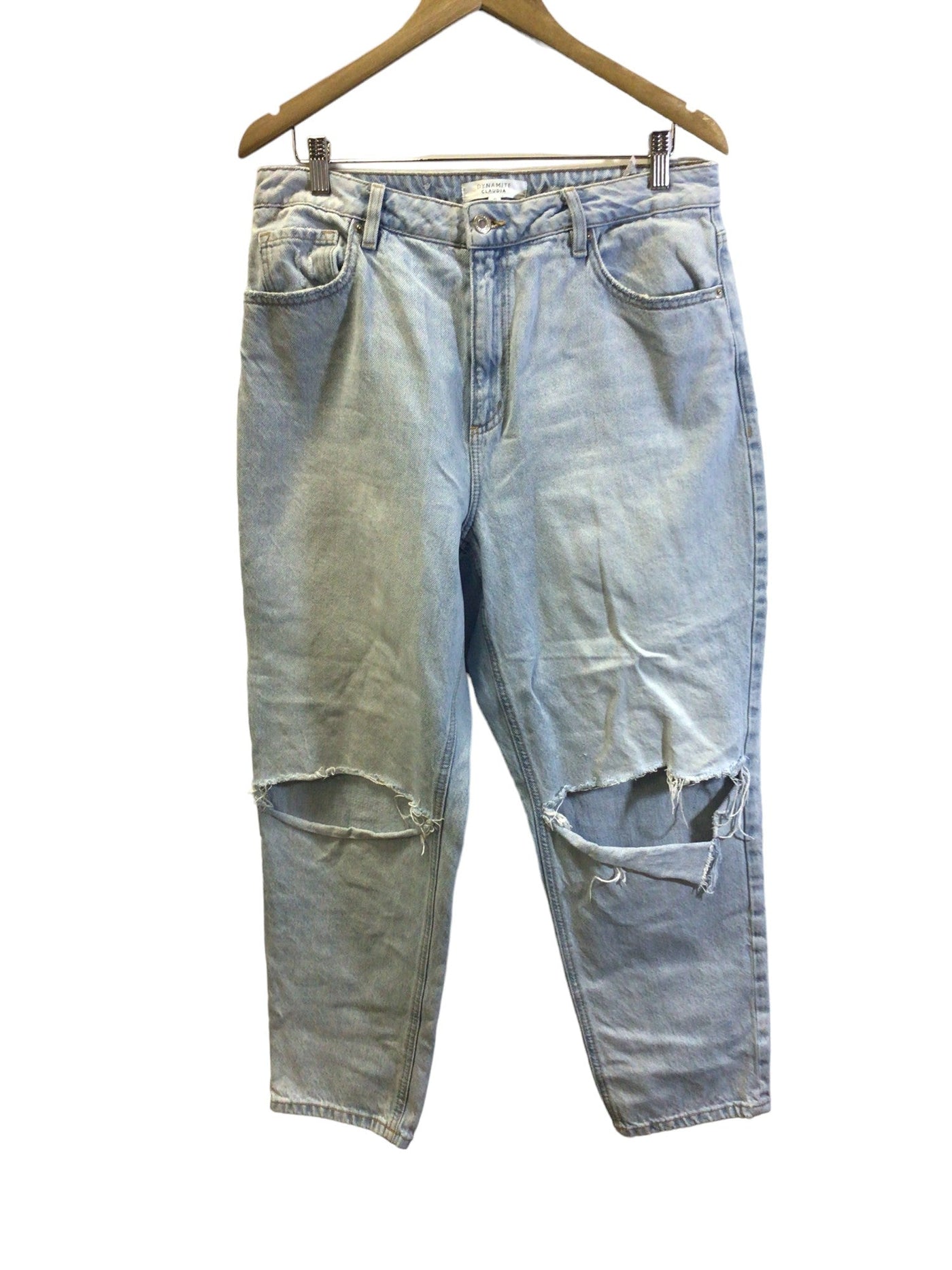 DYNAMITE Women Straight-Legged Jeans Regular fit in Blue - Size 31 | 12.45 $ KOOP