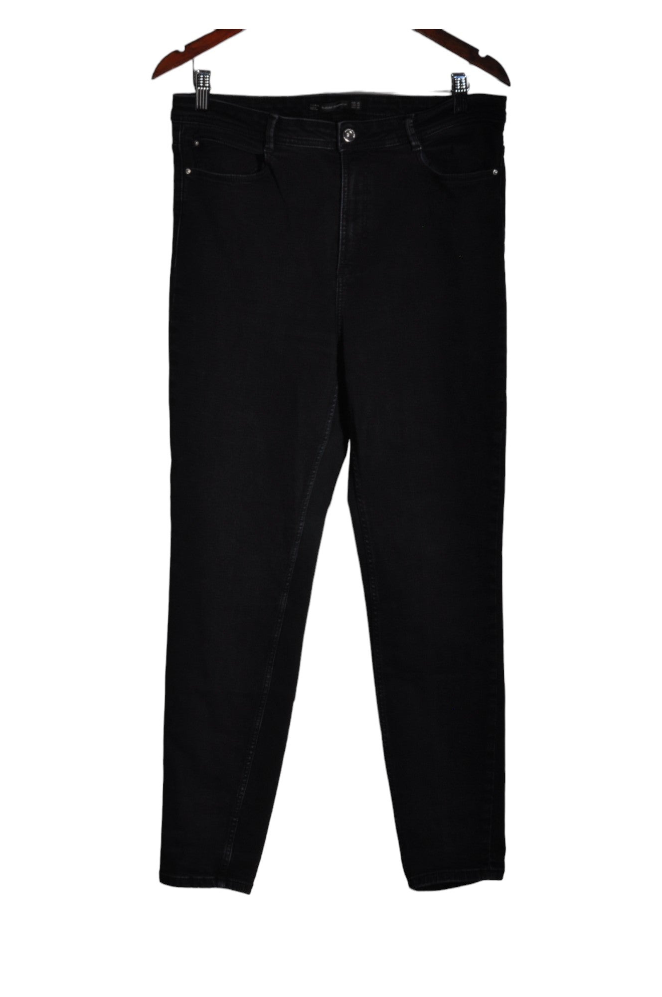 ZARA Women Straight-Legged Jeans Regular fit in Black - Size 14 | 16 $ KOOP