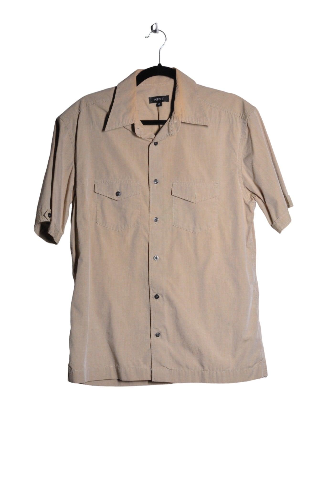 NEXT Men Button Down Tops Regular fit in Beige - Size M | 13.25 $ KOOP