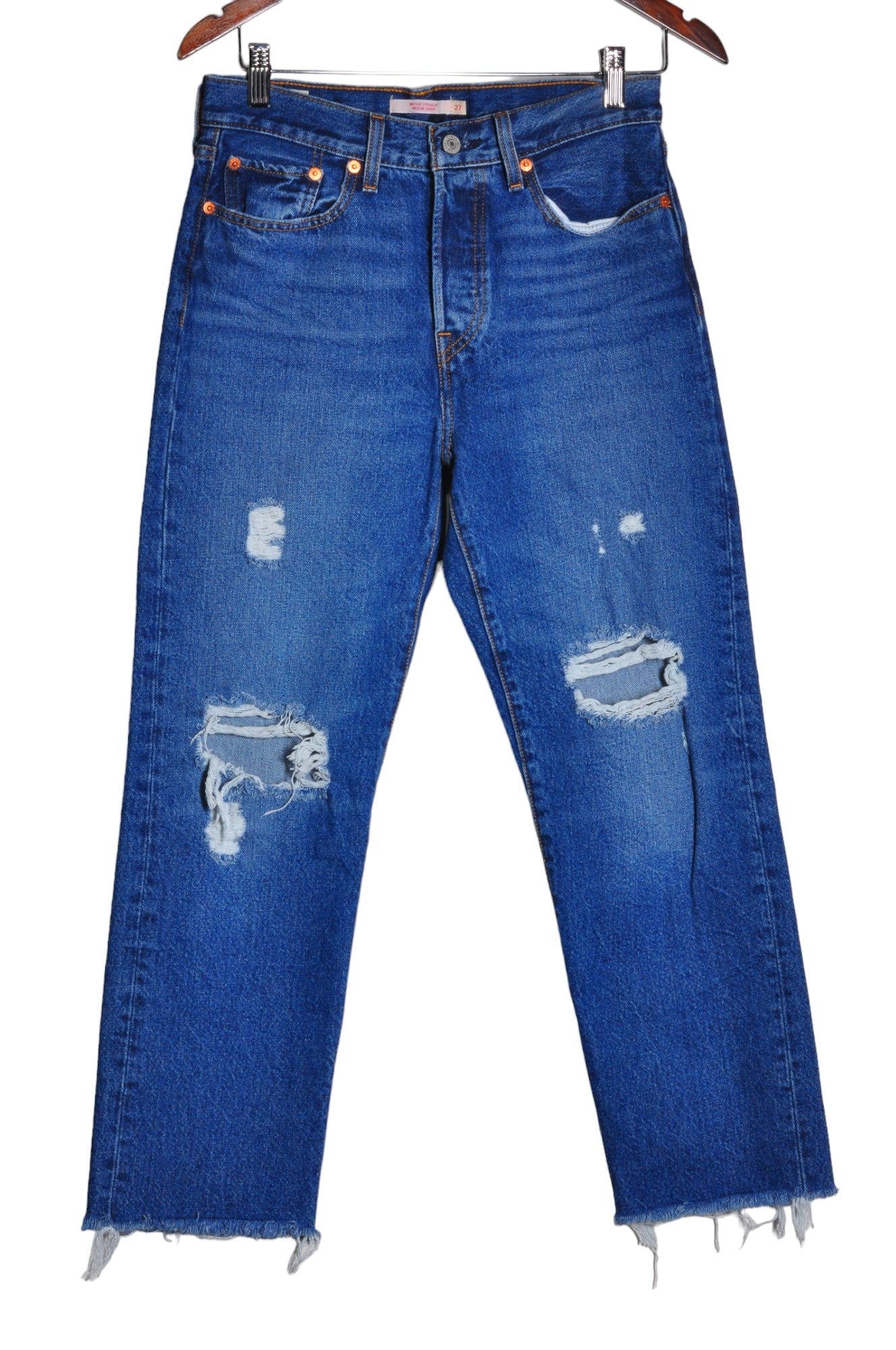 LEVI'S Women Straight-Legged Jeans Regular fit in Blue - Size 27 | 21.99 $ KOOP