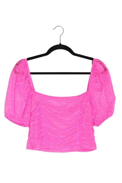 FOREVER 21 Women Crop Tops Regular fit in Pink - Size L | 12.3 $ KOOP