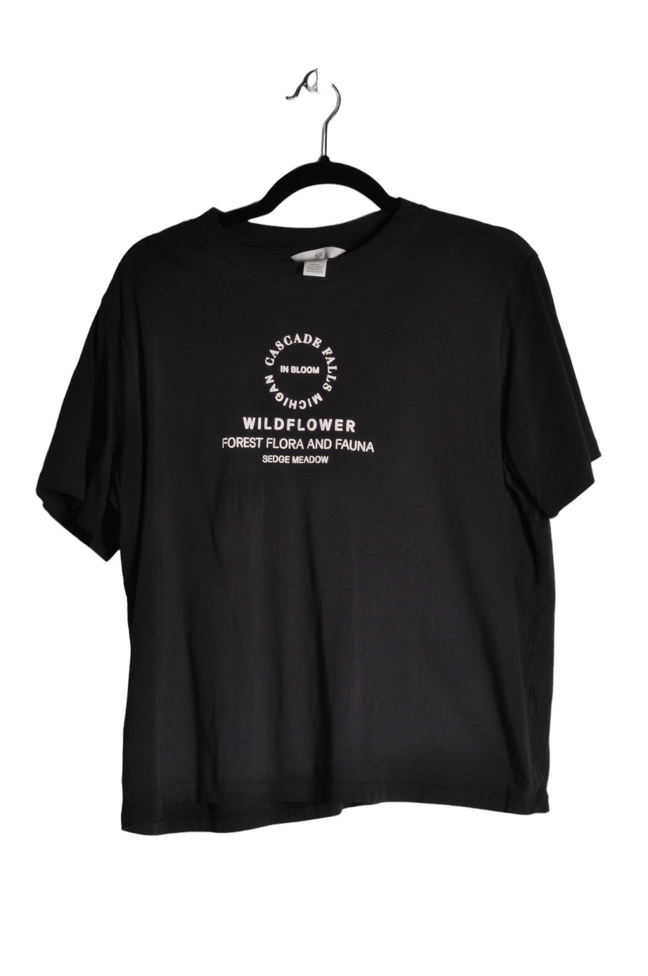 H&M Women T-Shirts Regular fit in Black - Size L | 9.2 $ KOOP