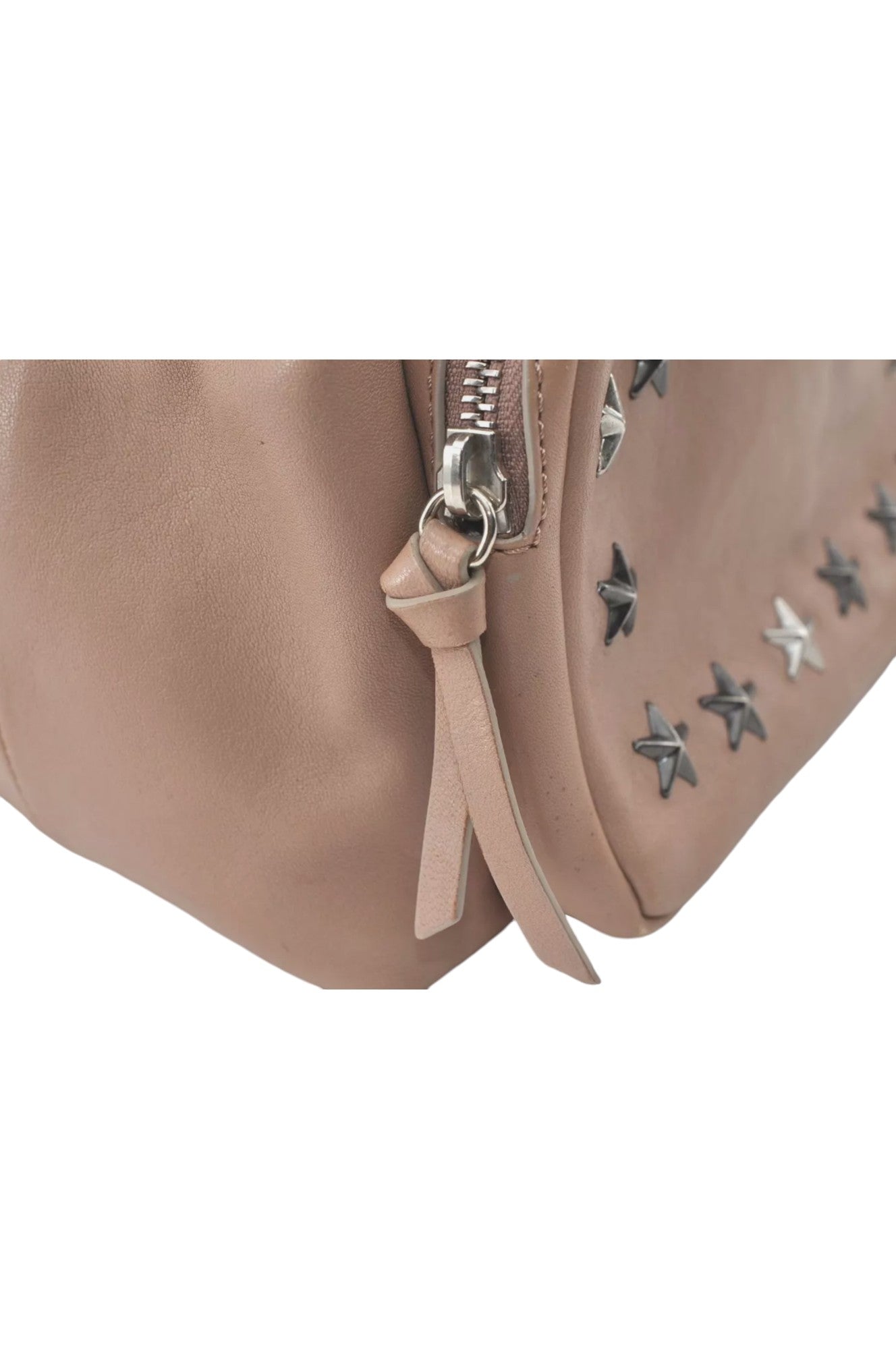 JIMMY CHOO Vintage Stella Star Studs Leather Backpack Pink Beige 7492K