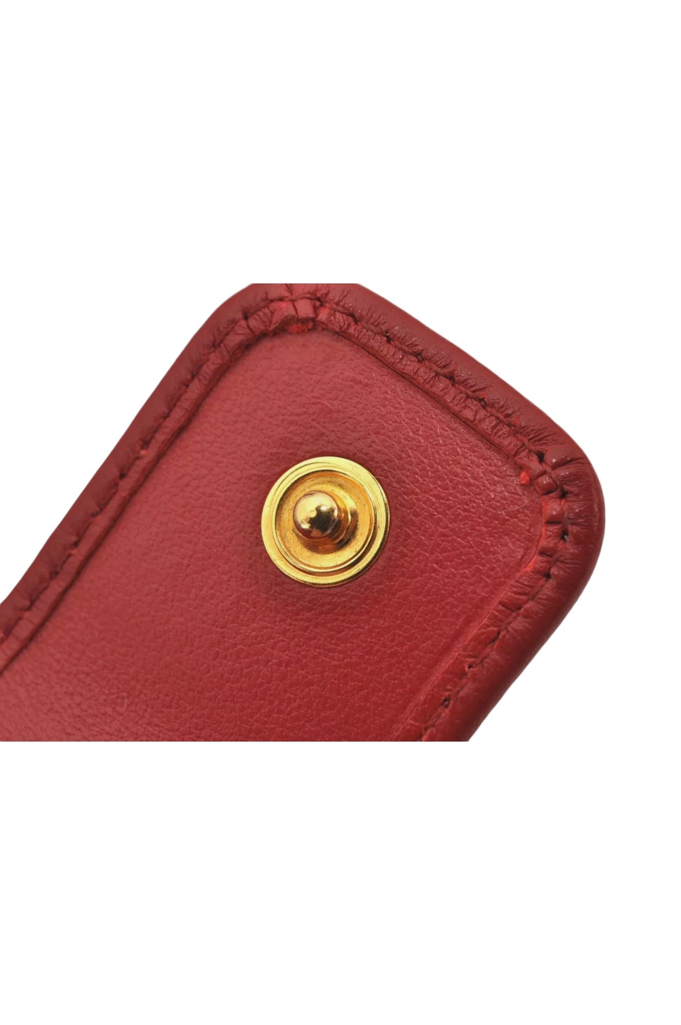 PRADA Vintage Leather Bifold Wallet Purse Red 8173K