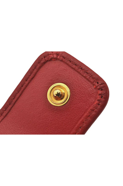 PRADA Vintage Leather Bifold Wallet Purse Red 8173K