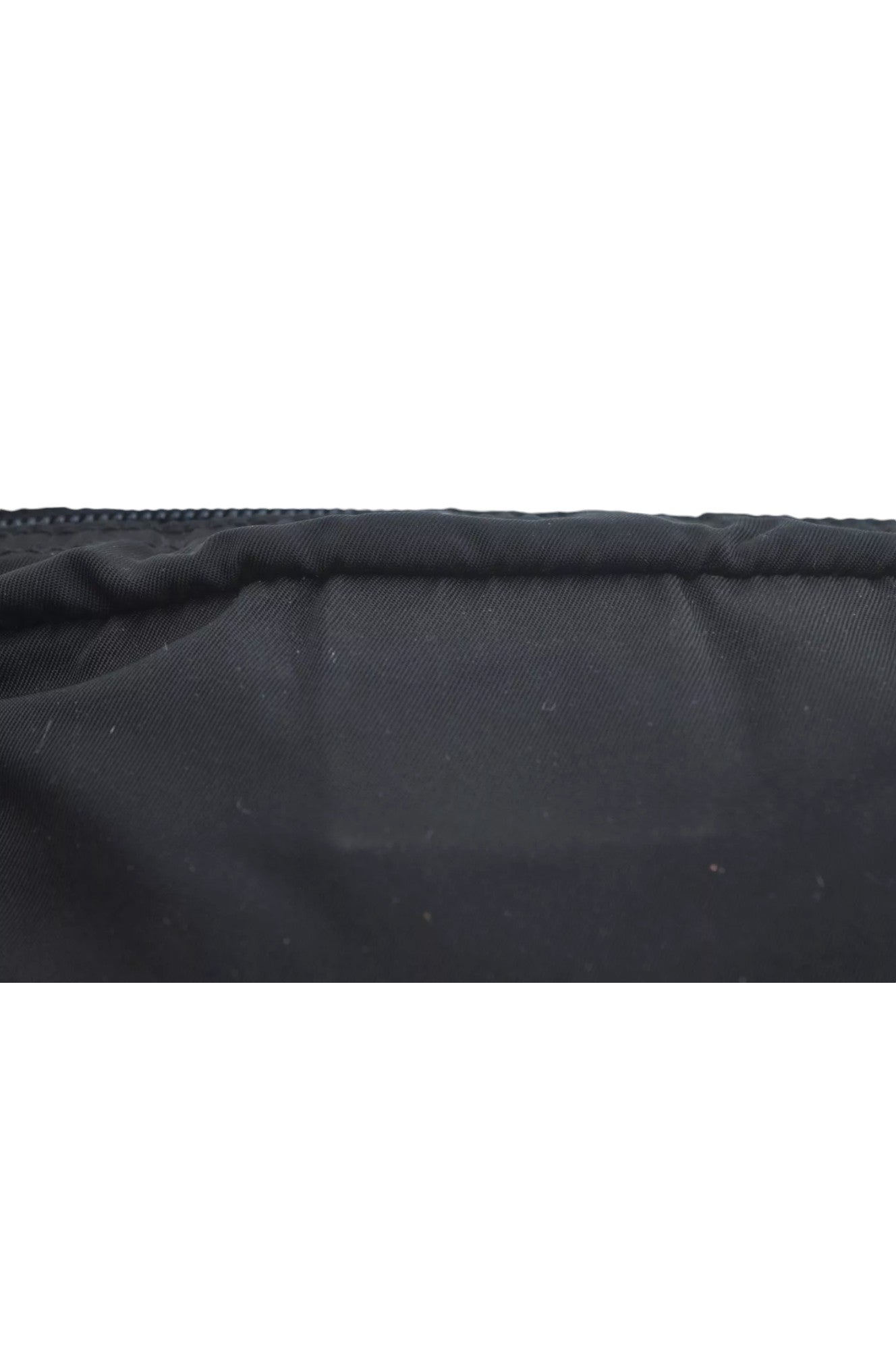 PRADA Nylon Leather Pouch Purse Black 3978K