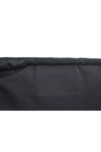 PRADA Nylon Leather Pouch Purse Black 3978K