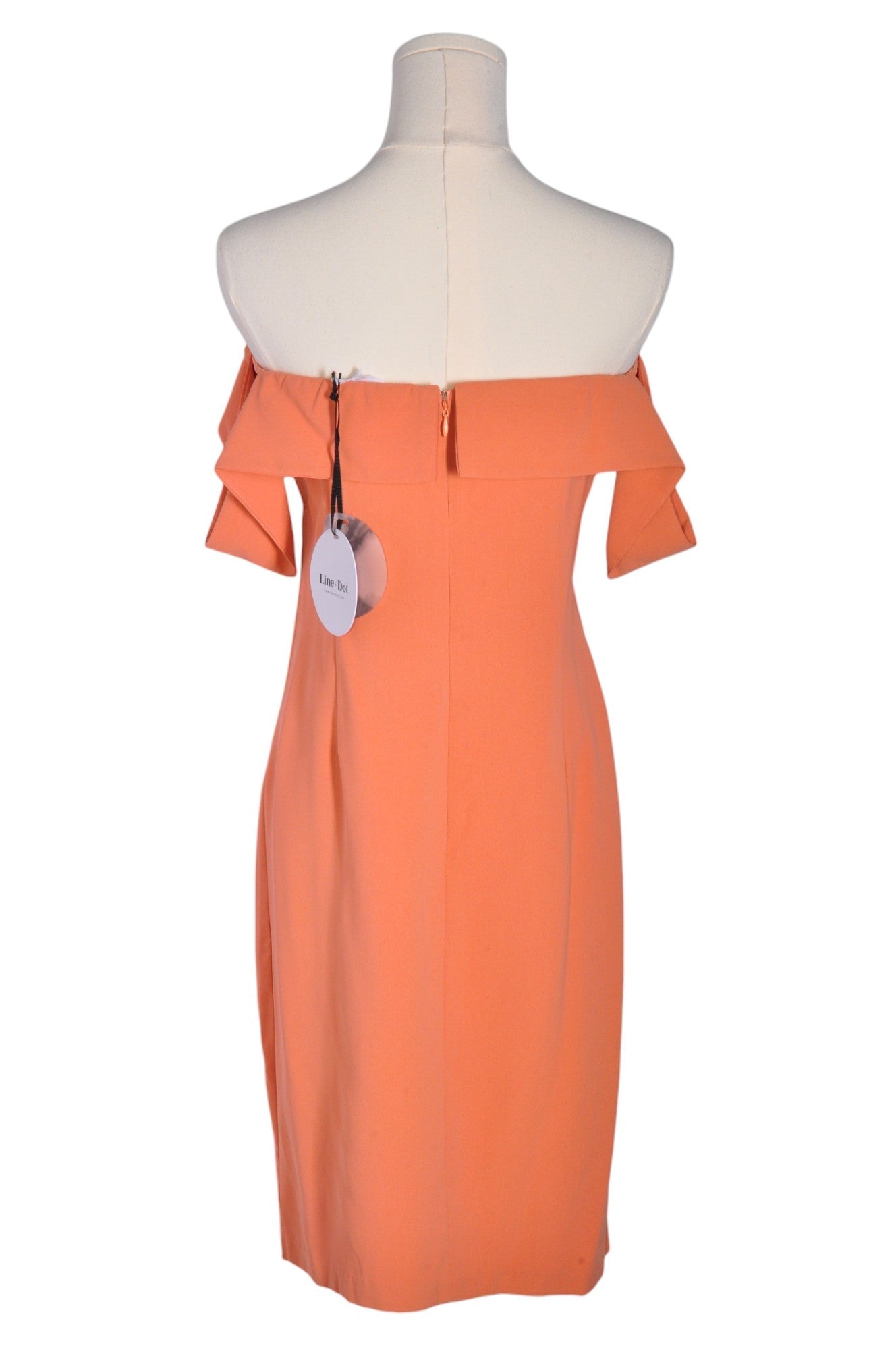 LINE & DOT Women Sheath Dresses Regular fit in Orange - Size M | 39.99 $ KOOP