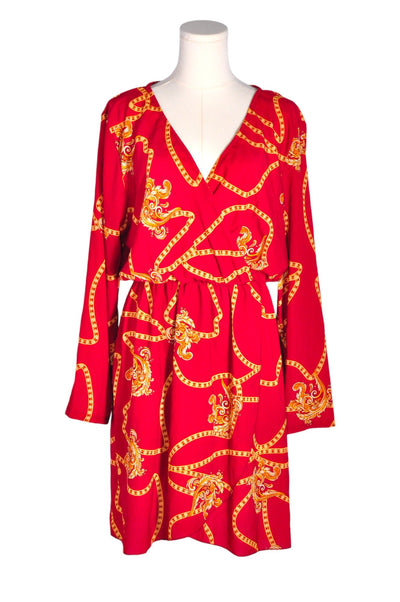 BOOHOO Women Wrap Dresses Regular fit in Red - Size 16 | 24.39 $ KOOP