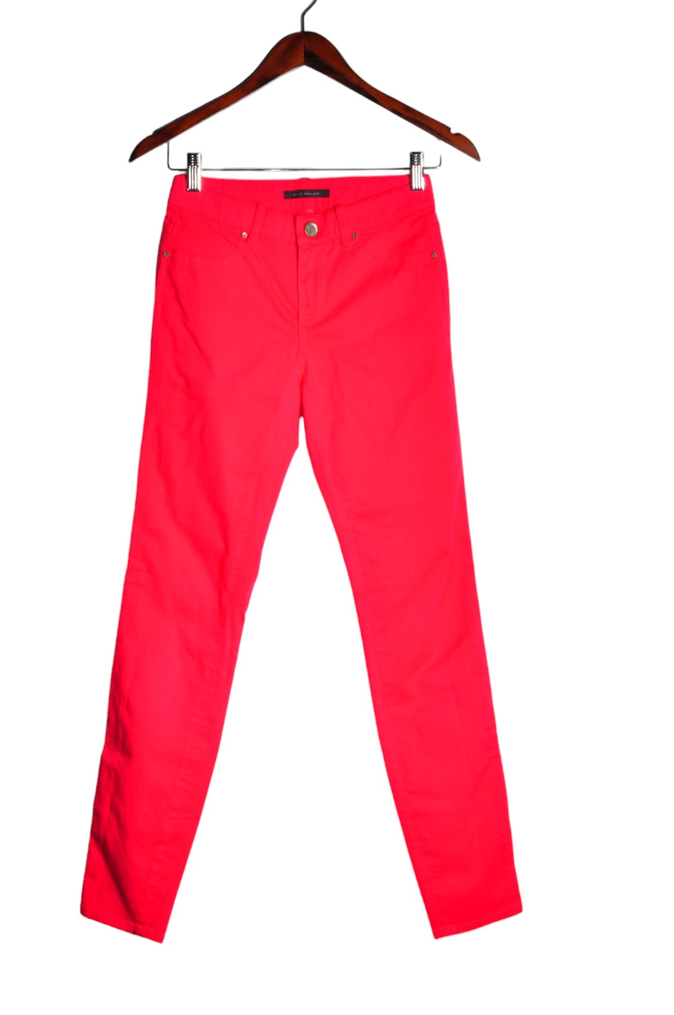 ELIE TAHARI Women Straight-Legged Jeans Regular fit in Red - Size 27 | 14.4 $ KOOP