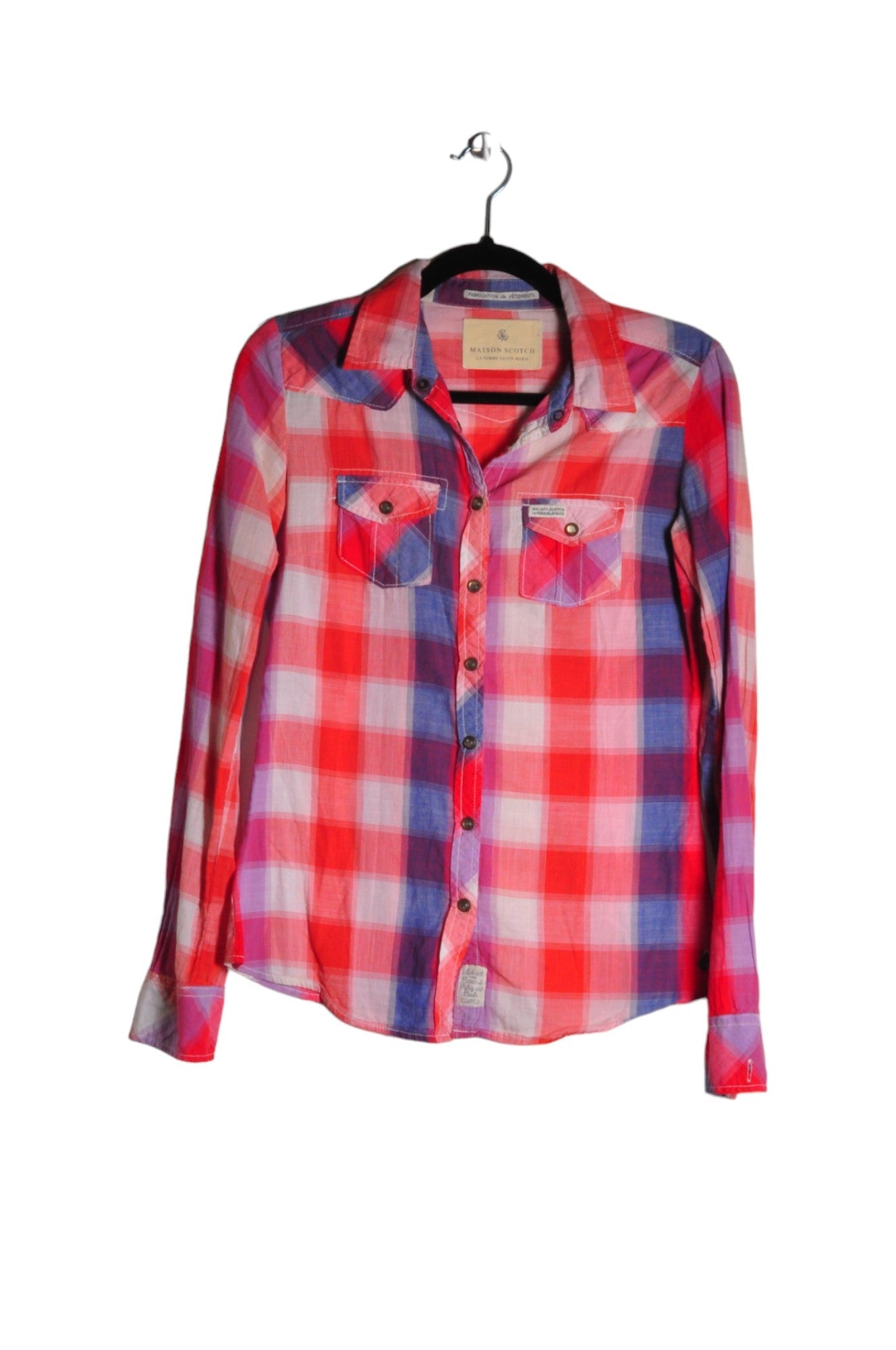 MAISON SCOTCH Women Button Down Tops Regular fit in Red - Size 1 | 39.2 $ KOOP