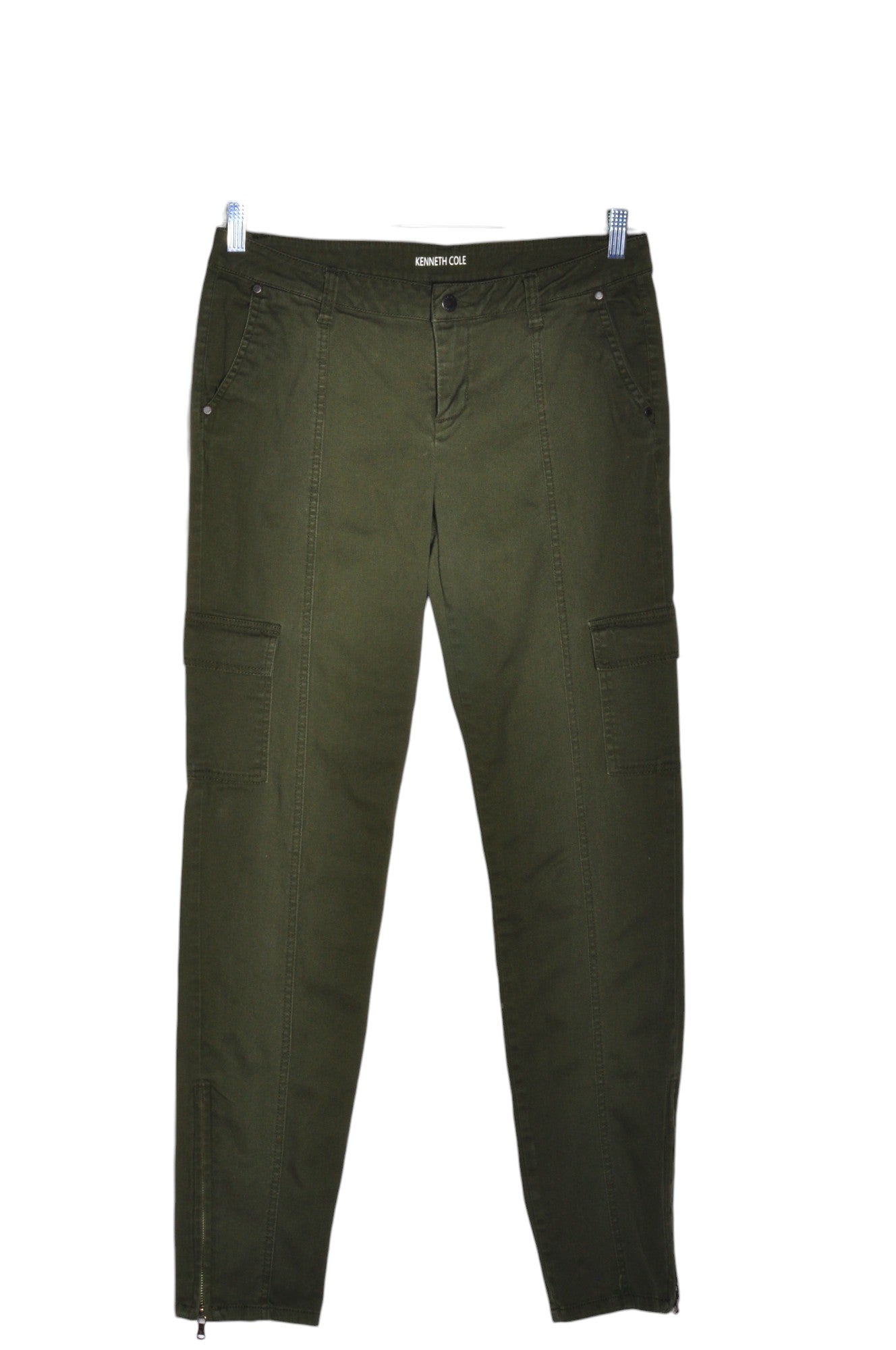 KENNETH COLE Women Cargo Pants Regular fit in Green - Size 32 | 28.9 $ KOOP
