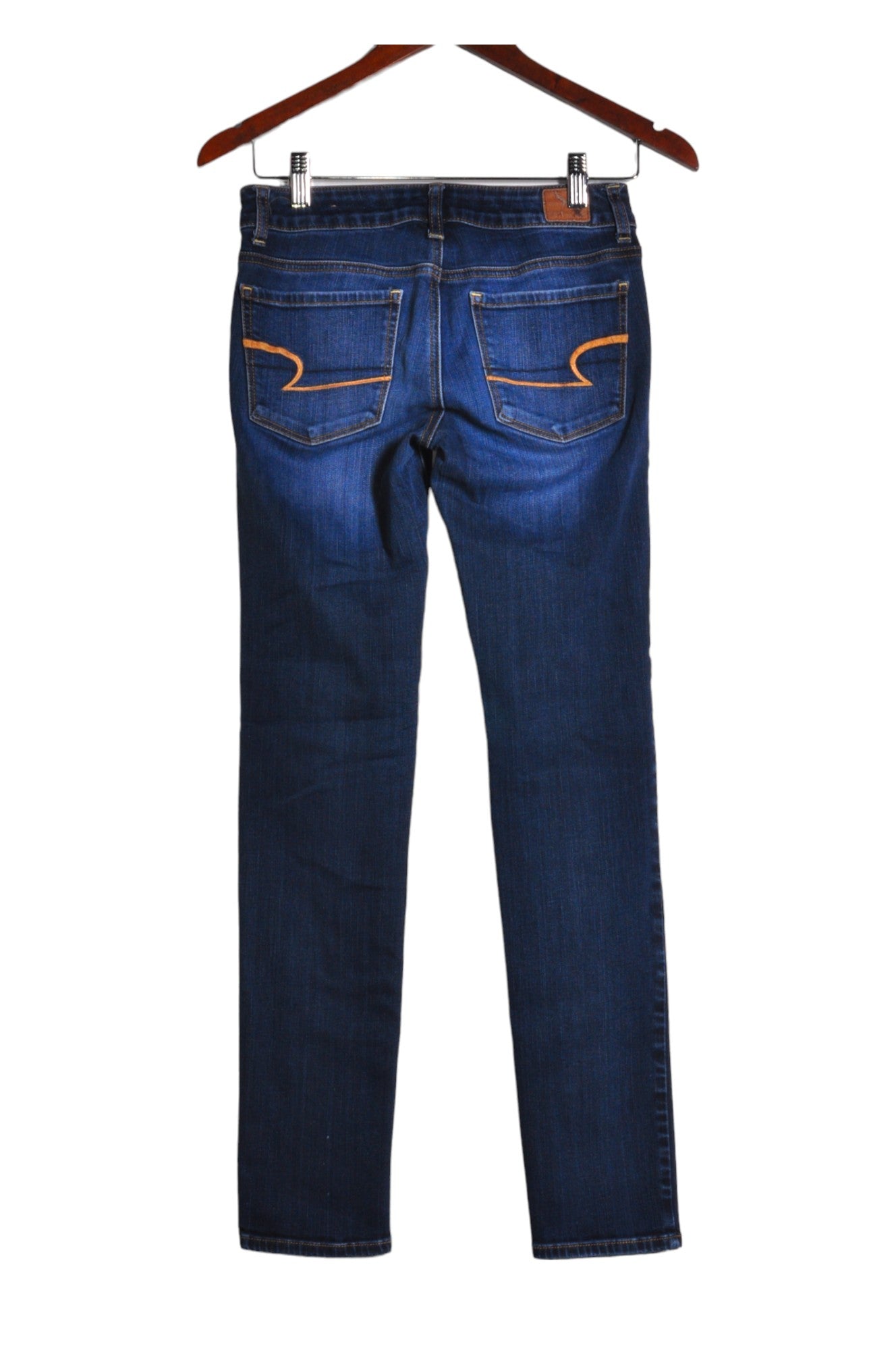 AMERICAN EAGLE Women Straight-Legged Jeans Regular fit in Blue - Size 2 | 16.9 $ KOOP