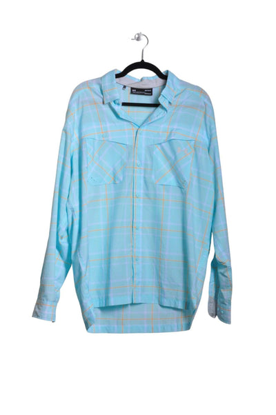 UNDER ARMOUR Men Button Down Tops Regular fit in Blue - Size L | 13.25 $ KOOP