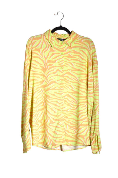 FOREVER 21 Women Button Down Tops Regular fit in Yellow - Size L | 9.9 $ KOOP