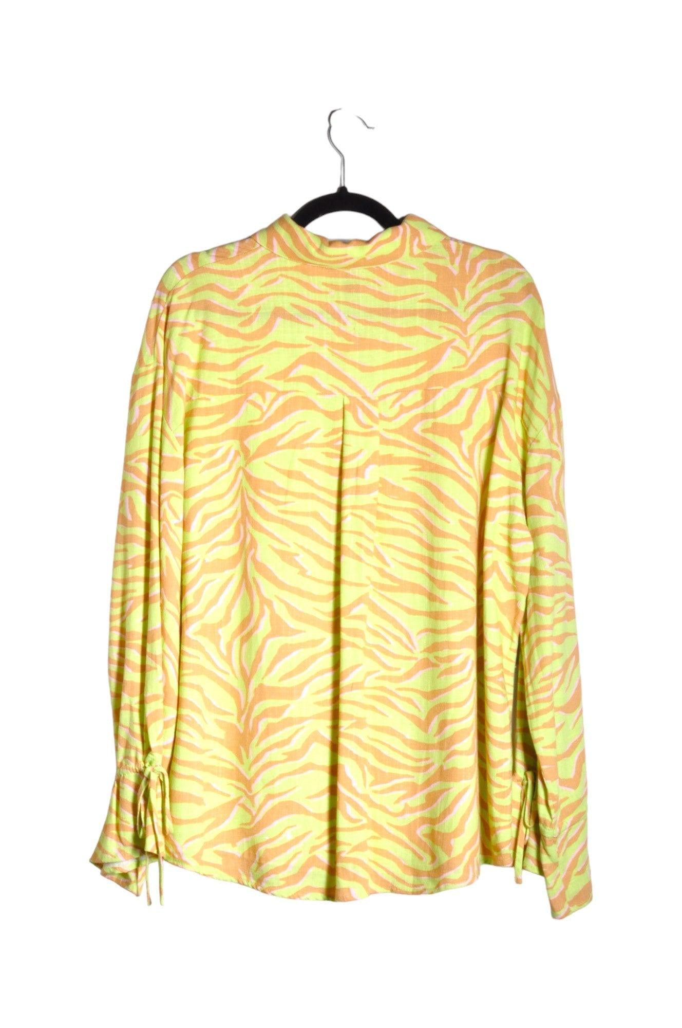 FOREVER 21 Women Button Down Tops Regular fit in Yellow - Size L | 9.9 $ KOOP